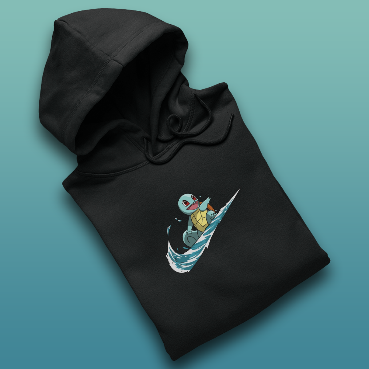 Carapuce Swoosh Custom Pokemon Sweat a capuche brode Arlong Park