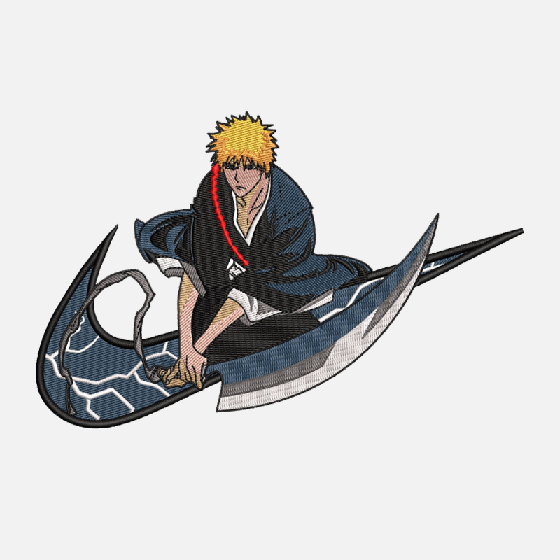 Ichigo Kurosaki Custom | Bleach | Sweat à capuche brodé