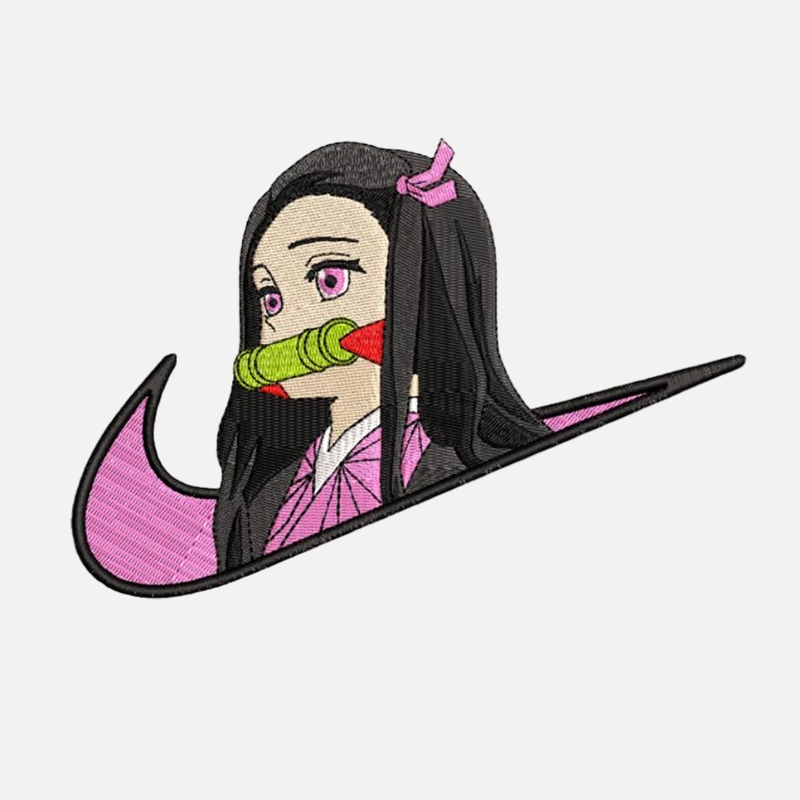 Nezuko Kamado x Nike Swoosh Arlong Park Broderie