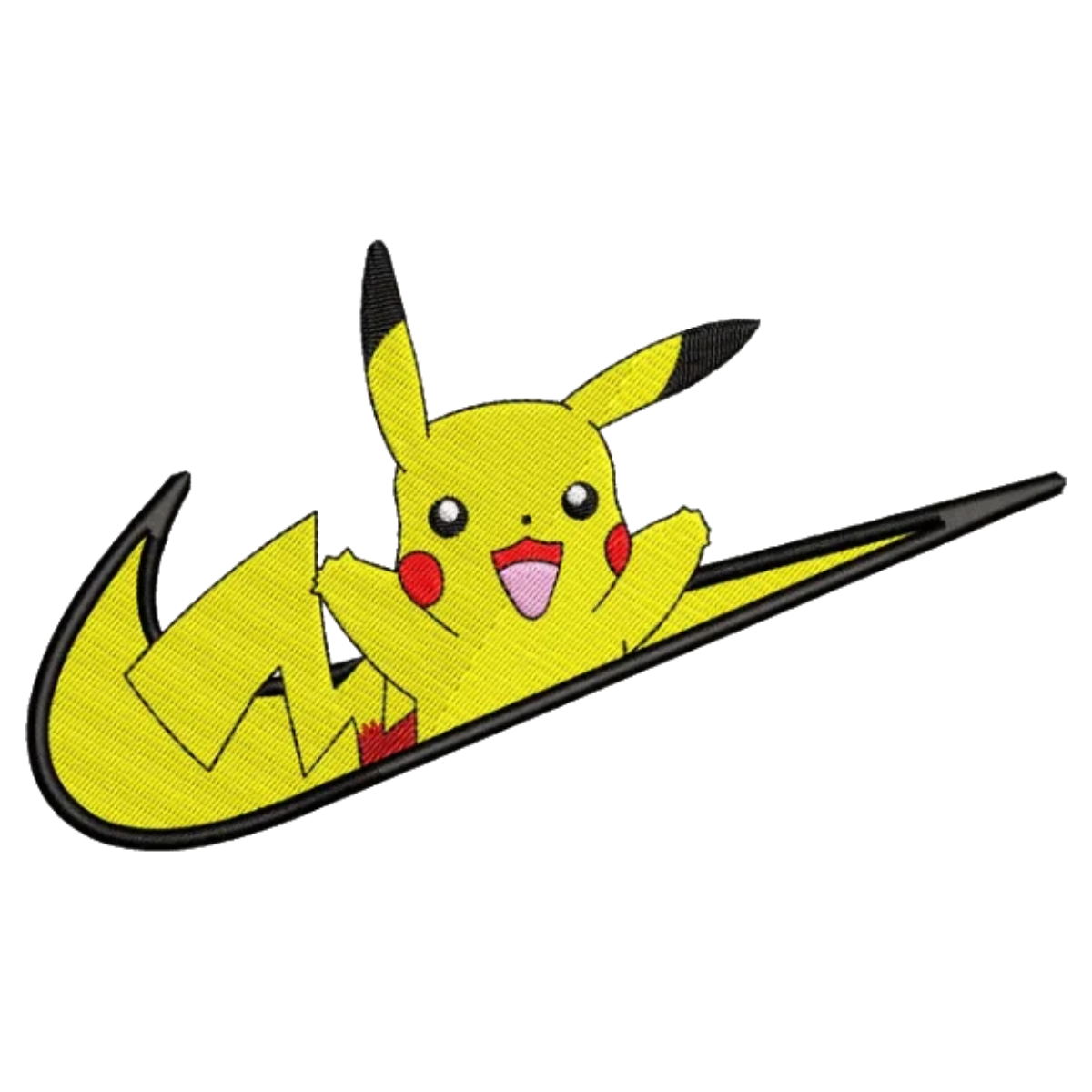 Pikachu Swoosh Custom | Pokémon | T-Shirt brodé