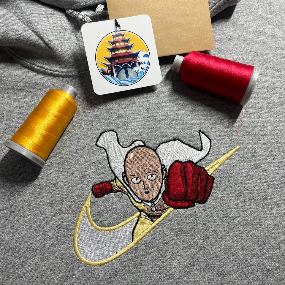 Saitama Custom | One Punch Man | Sweat à capuche brodé
