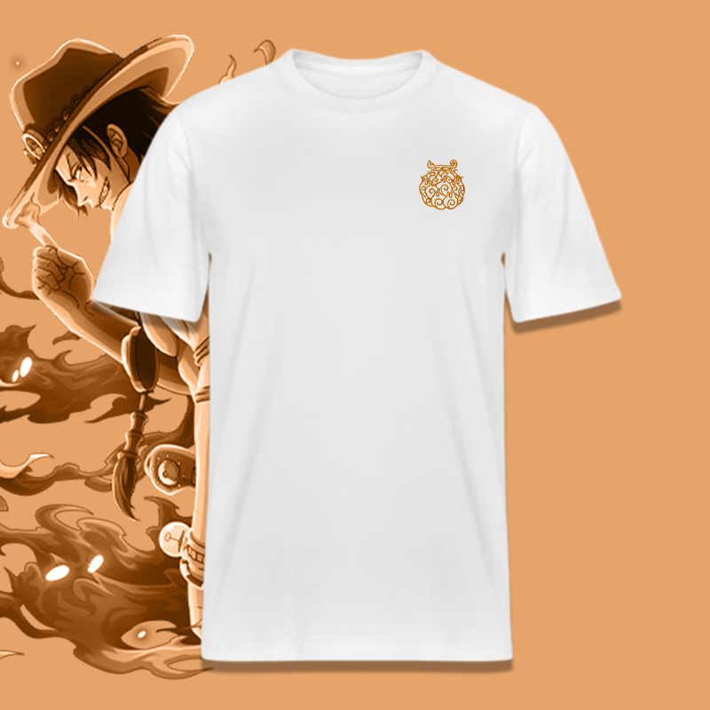 Mera Mera No Mi | Fruit du Démon | One Piece | T-Shirt brodé