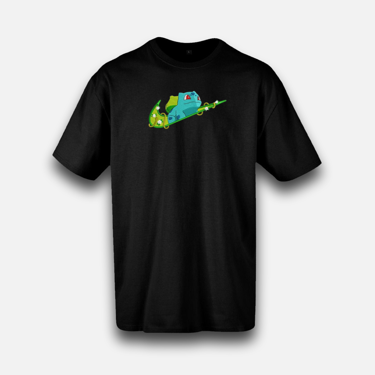 Bulbizarre Swoosh Custom | Pokémon | T-Shirt brodé