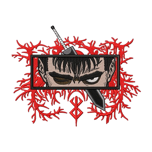 Guts Épée sanglante Custom | Berserk | Sweat à capuche brodé