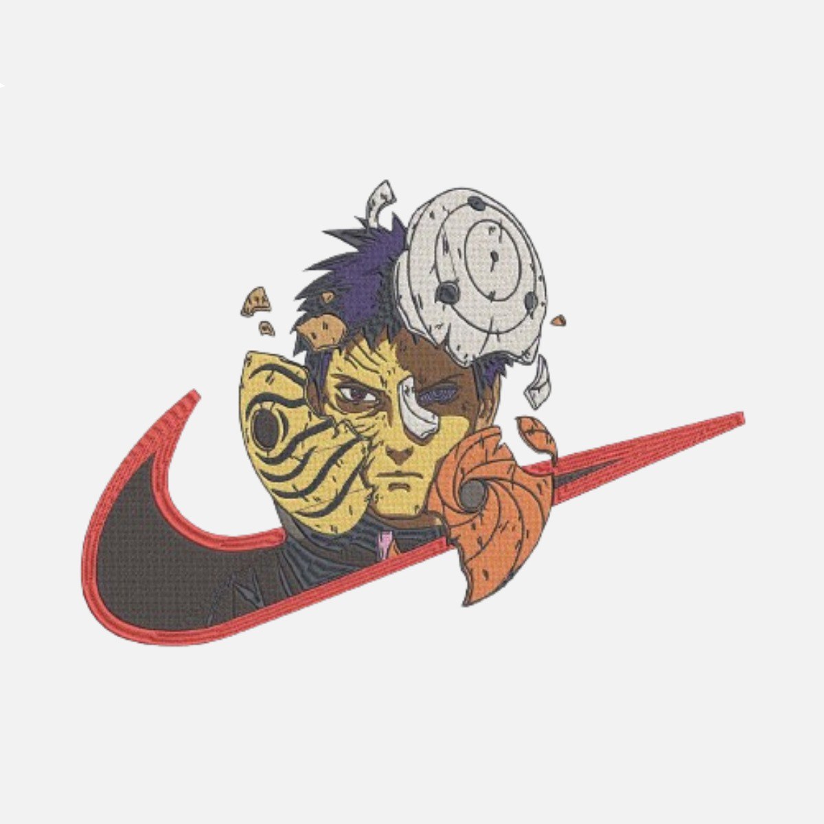 Obito Uchiwa Custom | Naruto Shippuden | Sweat à capuche brodé